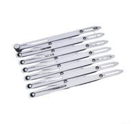 Medidor de costura extensible de aluminio, 60 cm, herramienta de medición precisa para distancia entre botones y pliegues, color plateado, ayuda ajustable para confección y artesanía, herramienta