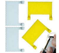 Medidor de costura: herramienta de clip de ancho de puntada de 2,24 x 1,54 pulgadas, alineador de dobladillo portátil, juego de medición artesanal de 4 piezas para capas de tela de patrón | Regla marc