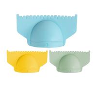 Medidor de costura, regla de silicona de 3/4 mm con guía para el pulgar, 3 plantillas de costura multifuncionales, calibre overlock, regla de acolchado, herramienta de medición de tela, ayuda