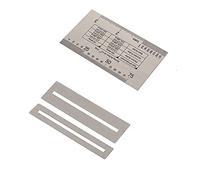 Medidor de Cuerda de Guitarra Regla de acción de Cuerda multifunción de Doble Cara de Acero Inoxidable con Protectores de traste Aptos para bajo de Guitarra
