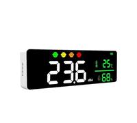 Medidor de decibeles, Medidor de sonido decibelios Digital USB, Detector ruido inteligente montado en la pared for vecinos, pantalla LED temperatura y humedad 30-130dB(Not Clock)