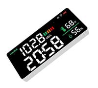 Medidor de Decibelio LED 2.4g Medido de Pared WiFi de 11 Pulgadas Temperatura LED Humedad Tiempo Medidor de Nivel de Sonido para - Detector de Ruido Multifuncional para Uso en el Hogar y la Oficina