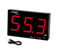 Medidor de decibelios 30 dB de 130 dB, medidor de nivel de sonido para colgar en la pared con luz de fondo, medidor de db con pantalla grande, alarma para áreas públicas/restaurantes/aulas