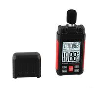 Medidor de decibelios, HT602B Medidor digital de nivel de sonido con pantalla LCD retroiluminada, rango de 30-130 dB, ponderación A/C, mide temperatura ambiente y humedad