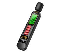 Medidor de decibelios | Medidor de nivel de ruido, rango de 30-130 dB de precisión profesional, retención de datos, pantalla LCD, contraluz, probador ponderado A para evaluación auditiva, lugar de