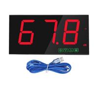 Medidor de Decibelios Montado en Pared, Alta Precisión 30-130dB, Batería Incorporada, Alarma Ajustable, Medidor de Nivel Sonoro Digital - Diseño Compacto, Indicación de Nivel d