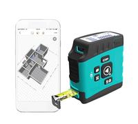 Medidor de Distancia láser Cinta telémetro Bluetooth portátil, Herramienta Medida Pantalla Digital Recargable for el diseño del hogar Precisión Flexibilidad Medición(DT20 Bluetooth)