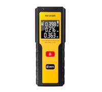 Medidor de Distancia láser Medidor de Distancia Digital REVASRI | Fácil operación | Rango 50m | con función de Memoria | Precisión de medición ±2mm | Interruptor de Unidad M/Ft