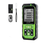 Medidor De Distancia, Telémetro Haz Verde Recargable, Herramienta Medición En Pulgadas/pies con Sensor Ángulo LCD Precisión Flexibilidad Medición