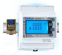 Medidor de electricidad Eastron SDM630MCT V2 - Modbus RS485 RTU Monofásico/trifásico - Medidor inteligente de riel DIN operado por CT, medidor de pulso,. MID/Calibrado