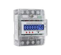 Medidor de Electricidad Trifásico, Medidor de Consumo Electrico Trifásico de 4 Hilos LCD 3x230/400V Multifuncional kWh Meter Contador Electrico Digital carril DIN para medir la energía activa, 5(100)A