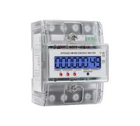 Medidor de Electricidad Trifásico, Medidor de Consumo Electrico Trifásico de 4 Hilos LCD 3x230/400V Multifuncional kWh Meter Contador Electrico Digital carril DIN para medir la energía activa, 5(80)A
