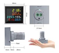 Medidor De EnergíA, CA 50-300 V 100 A, Monitor De Potencia 6 En 1, Pantalla LCD, VoltíMetro, AmperíMetro, VatíMetro, Comprobador De Frecuencia