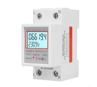 Medidor de energía con pantalla LCD para monitorear el consumo de voltaje, corriente y kWh en sistemas eléctricos