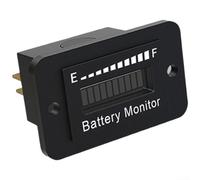 Medidor de energía de batería con pantalla LED tricolor, voltaje ajustable 12V-72V, indicador de batería impermeable IP65 para uso resistente a la intemperie