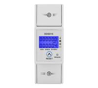 Medidor de Energía Digital 5-80A 230V 50Hz, LCD, Monofásico, Montaje en Rail DIN 35mm - Alta Precisión, Visualización Doble LED, Para Control Eléctrico