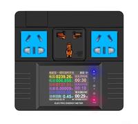 Medidor de energía digital AC85-265V Fuente de alimentación Detector Control con pantalla TFT LCD WiFi 3680W 16A Consumo de energía en tiempo real Monitoreo de costos Función de alarma para el hogar