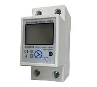 Medidor de energía digital compatible con carril DIN DDS668 para circuitos monofásicos de 220 V 120 V con pantalla clara y opción de reinicio (230 V)