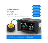 Medidor de Energía Digital con Panel LCD de 100 A, con Indicador de Voltaje y Corriente, Indicador de Frecuencia, CA 200 V-450 V