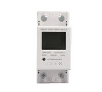 Medidor de energía digital Medidor de KWh monofásico en carril DIN con pantalla LCD para montaje en carril DIN de 35 mm Mide electricidad Voltaje Corriente Frecuencia y potencia