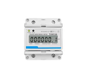 Medidor de energía Digital monofásico, 1 Uds., 1P, 2 cables, kWh, CA 230V, voltímetro, amperímetro, pantalla de contador analógico LCD(Digital Energy Meter)