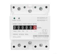 Medidor de energía electrónico compacto para carril DIN de 35 mm CA 220 V 100 A kWh contador con indicador LED visual