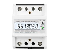 Medidor de energía electrónico monofásico CA 220V 100A 50HZ kWh contador de consumo carril Din vatímetro analógico de electricidad Gague