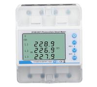 Medidor de energía inteligente de carril DIN trifásico 60-300V 100A, control de aplicación WiFi Tuya, monitor de potencia bidireccional de 4W con disyuntor, seguimiento de