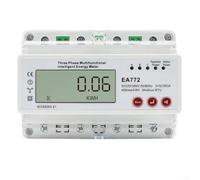 Medidor de energía inteligente trifásico de cuatro cables 3x230/400v 5-100a con pantalla LCD retroiluminada para montaje en riel DIN en sistemas solares (EA772-110V)