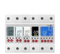 Medidor de energía inteligente Tuya WiFi, 2P, 63A, 230V, disyuntor, potencia kWh, protección contra fugas, sobretensión y subtensión, dispositivo de relé, interruptor(EAMPDW-TY-63-B)