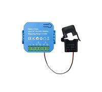 Medidor de Energía Inteligente Tuya WIFI Bidireccional con Pinza de Transformador, Monitor de Potencia de 80 A, Compatible con Alarma, 1 Canal, 1 CT