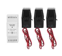 Medidor de energía inteligente WiFi con 3 abrazaderas de 200A, transformador de corriente, medidor de potencia trifásico de 4 cables KWh para Solar fotovoltaico