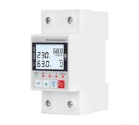 Medidor de energía inteligente WiFi con control remoto, protector de sobre/bajo voltaje y disyuntor, monitoreo LCD en tiempo real para Alexa, protección de seguridad en el hogar