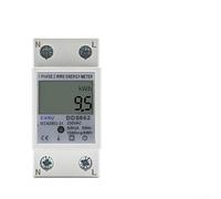 Medidor de energía LCD monofásico con medición de potencia de corriente de voltaje, corriente máxima de 80 A, frecuencia de pulso 1000imp/kwh, pantalla de retroiluminación, riel DIN de 35 mm (DDS662)