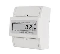 Medidor de energía monofásico, 2 cables, pantalla LCD, consumo, vatímetro, 230V CA, 50Hz, 100A, montaje en carril Din eléctrico