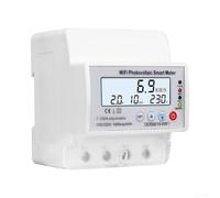Medidor de energía monofásico con control Tuya, CA 220 V 110 V 100 A, pantalla kWh y almacenamiento de datos de corte de energía para uso doméstico e industrial