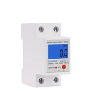 Medidor de energía monofásico con retroiluminación Digital LCD, carril Din, kWh, medidor de consumo de energía, vatímetro electrónico AC 220V 120V 80A, reinicio
