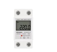 Medidor de energía monofásico con retroiluminación Digital LCD de carril Din, vatímetro electrónico de consumo de energía CA 220V 80A