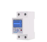 Medidor de energía monofásico digital con reinicio a cero y carril DIN, voltaje en kWh, consumo de energía, vatímetro de 220 V a 110 V CA