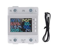 Medidor de energía monofásico Probador de uso de electricidad Medidor de potencia AC Digital 63A para oficina en casa