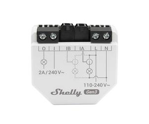 Medidor de energía Shelly EM Gen3 dos canales Wi-Fi contactor almacenamiento interno