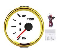 Medidor de equilibrio de ajuste de barco IP67 impermeable con luz de fondo roja Medidor de ajuste de barco marino de yate de acero inoxidable de 52 mm para barcos y yates (Marco dorado sobre fondo