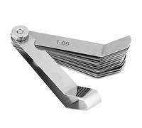Medidor de espesor, acero inoxidable Curvado Medidor de espesor Regla Herramienta de inspección de soldadura Regla de medida de 0.05-1.00 mm Herramienta de medición de espesor