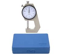 Medidor de espesor con cabeza plana y pantalla de puntero - Rango de medición de 0 a 20 mm y precisión de 0,1 mm - Micrómetro de esfera portátil para materiales de placas, cuero y (Cabeza puntiaguda