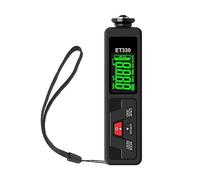 Medidor de espesor de pintura de coche ET330 + ZN medidor de espesor de recubrimiento portátil for coche 0-1500um Fe y medidor de prueba de recubrimiento NFe para Car Lab(Black-Green)