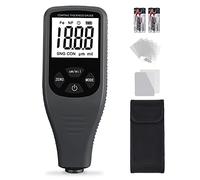 Medidor de espesor de pintura para coche, medidor de espesor de pintura digital con sensor para medición automática Fe-NF, rango de medición 0-1500 um (0-59,1 mil) Automotive Car Paint Depth Gauge