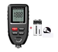 Medidor de espesor de revestimiento de pintura de coche TC100 0.1um/0-1300 medidor de espesor de película de pintura de coche para Car Lab(Black with battery)