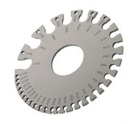 Medidor de espesor de soldadura de acero inoxidable y calibre de alambre para medir metal, papel, cuero, madera y grosor de pernos con precisión (A)