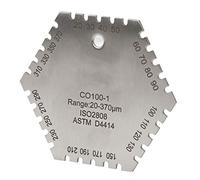 Medidor de espesor de tarjeta de peine de película húmeda hexagonal de acero inoxidable CO100-1 20-370um para película de pintura húmeda
