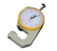 Medidor de espesor digital con pantalla y aguja Calibrador de espesor con cabezal y punta afilada, calibre curvo herramienta dial metálico(20mm Bent tip)